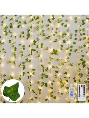 LED Vine Curtain Lights Fairy String Lights Bedroom Wall Decor Remote Control